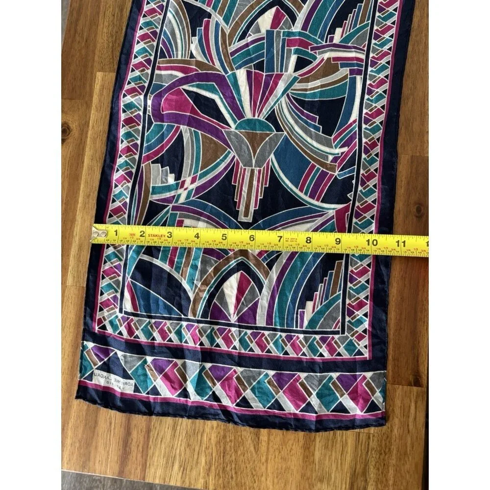 Adrienne Landau Scarf Multicolor Scandi Girl Office Handbag Scarf Abstract Print